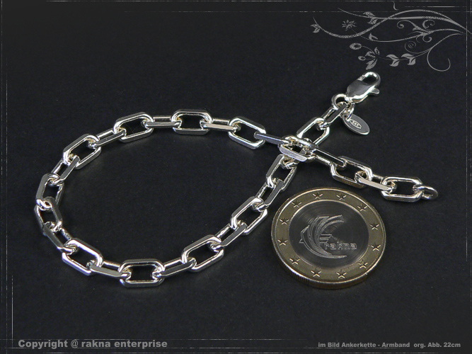 Ankerkette Armband 925 silber 5,5mm massiv