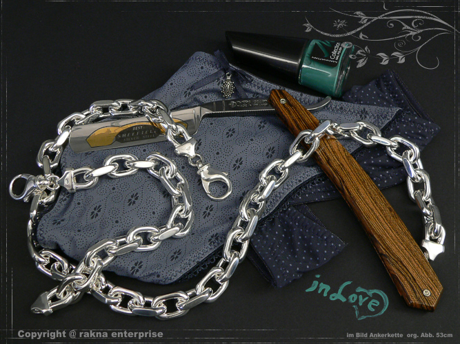 Anchor Chains 925 sterling silver 12mm  solid