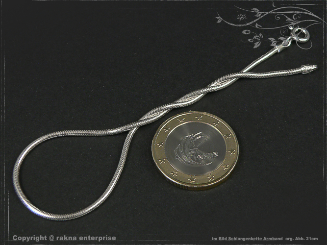 Snake Chain Bracelets 925 silver 1,6mm solid