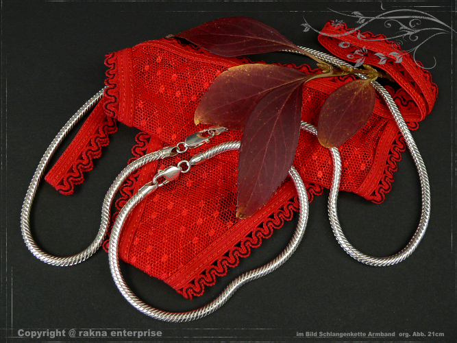 Schlangenkette Armband 925 silber 3,5mm Kombination