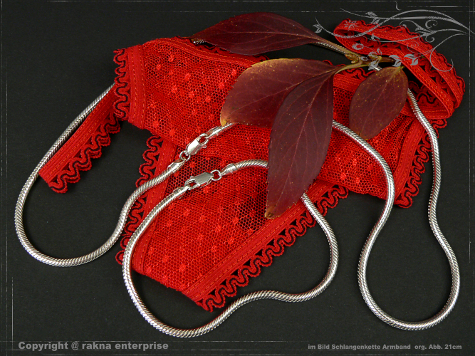 Schlangenkette Armband 925 silber 3mm Kombination