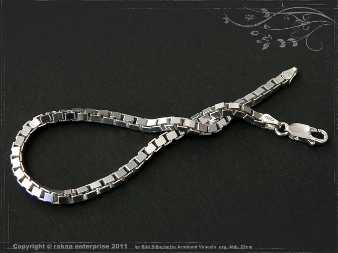 Silver bracelet Venezia 925 sterling silver width 3,0mm  massiv