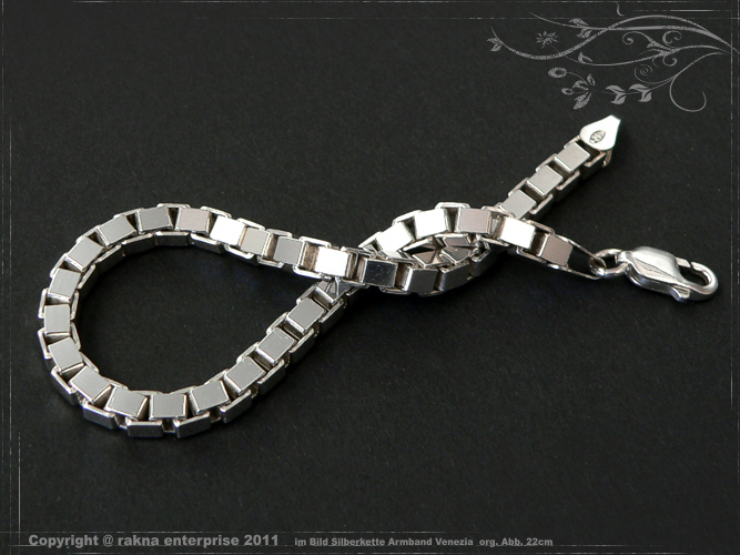 Silver bracelet Venezia 925 sterling silver width 4,5mm  massiv