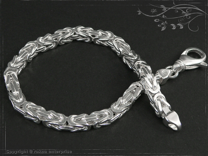 Königskette Armband 925 Sterling Silber Breite 5mm  massiv