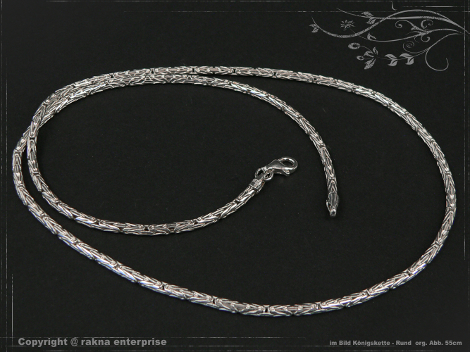 Runde Königsketten 925 Silber 2,3mm massiv
