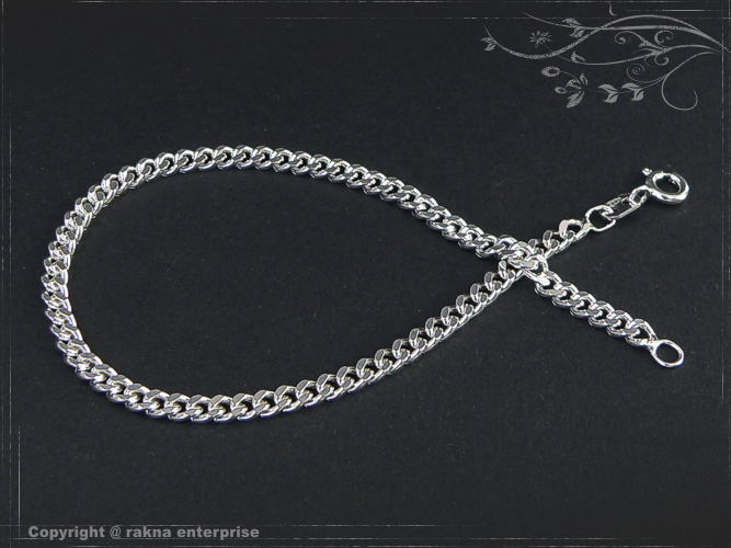 Panzerarmband 3,5mm 925 Sterling Silber massiv