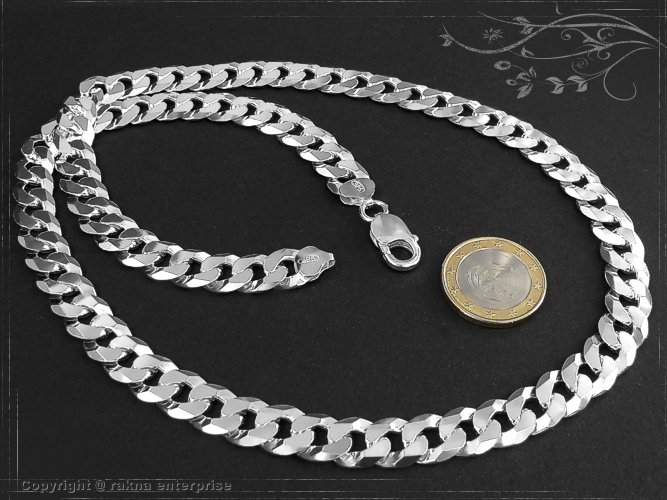 Panzerketten 10mm 925 Sterling Silber massiv