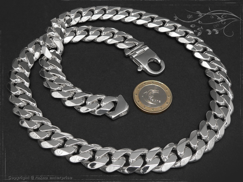 Panzerketten 925 Sterling Silber Breite 14mm  massiv