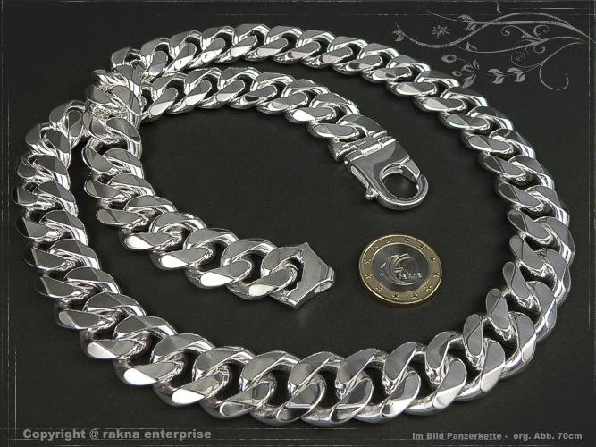 Curb chains 925 silver 19mm  massiv