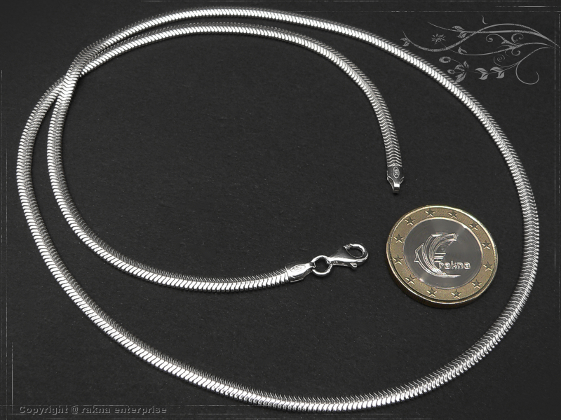 Schlangenkette oval 3,5mm 925 Sterling Silber massiv