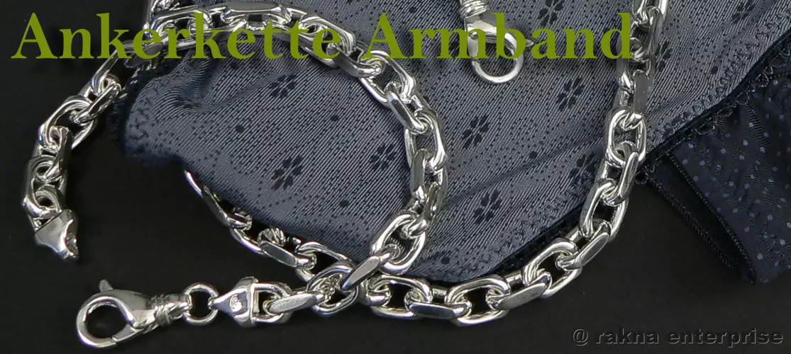 Silberketten Ankerkette Armband massiv 925 Sterling Silber!