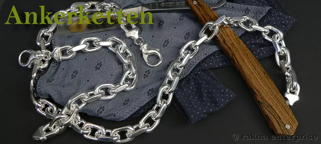 Silberketten Ankerketten massiv 925 Sterling Silber!