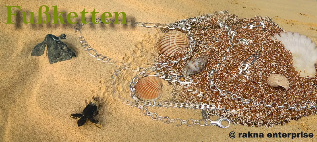 Silberkette -Fussketten massiv 925 Sterling Silber!