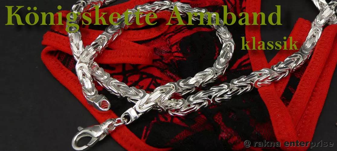 Königskette Armb&auml;nder massiv 925er Sterling Silber!