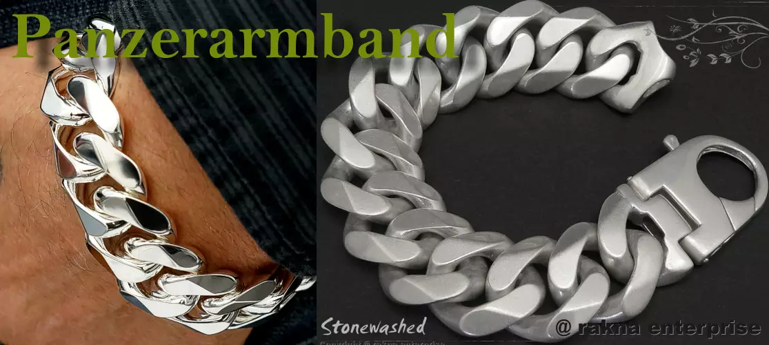 Panzerarmband Silber -  massiv 925 Sterling Silber