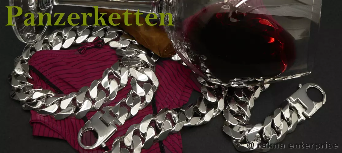 Panzerkette Silber - massiv 925 Sterling Silber