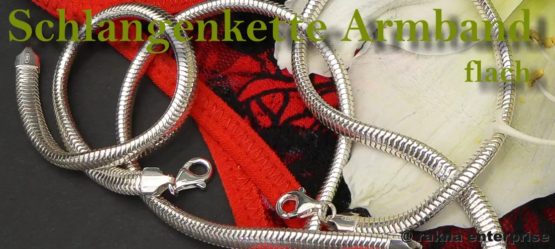 Schlangenkette Armband massiv 925 Sterling Silber Typ-Oval