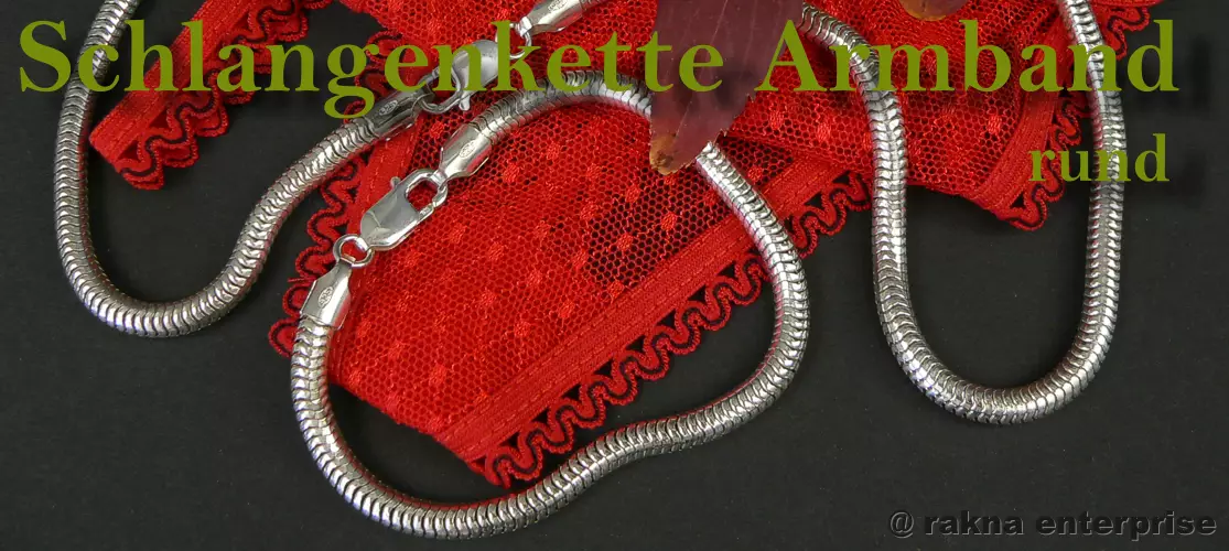 Schlangenketten massiv 925 Sterling Silber Typ-Rund