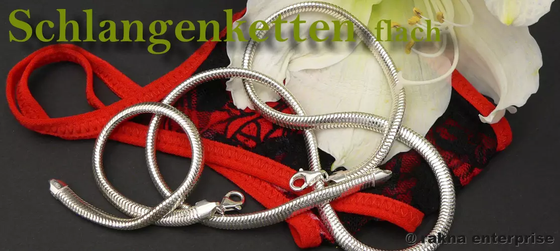 Schlangenketten massiv 925 Sterling Silber Typ-Oval