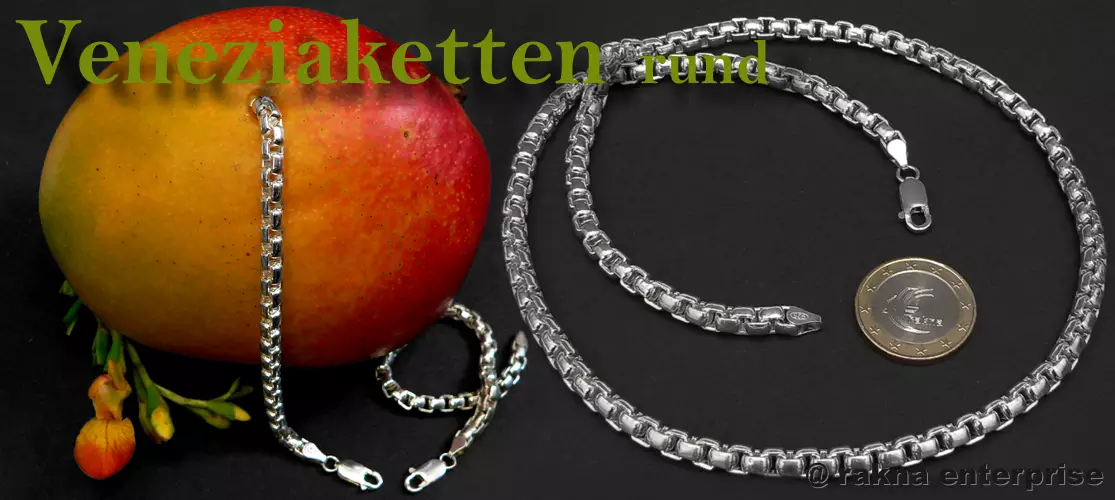 Veneziaketten massiv 925er Sterling Silber!